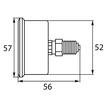 MANOMETRU AXIAL 400 BAR 1/4 BACK