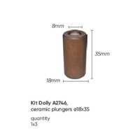 PISTON CERAMIC POMPA AR XM 18mm SET3