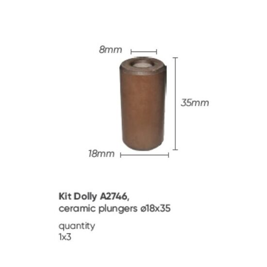 PISTON CERAMIC POMPA AR XM 18mm SET3