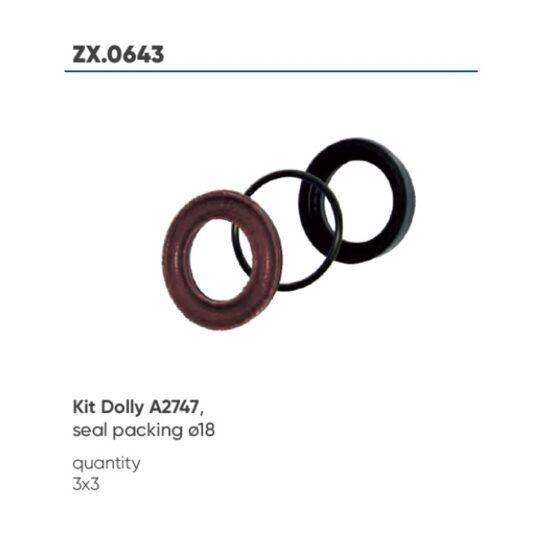 Set simeringuri etanșare piston pompă Annovi Reverberi serie XM 18mm