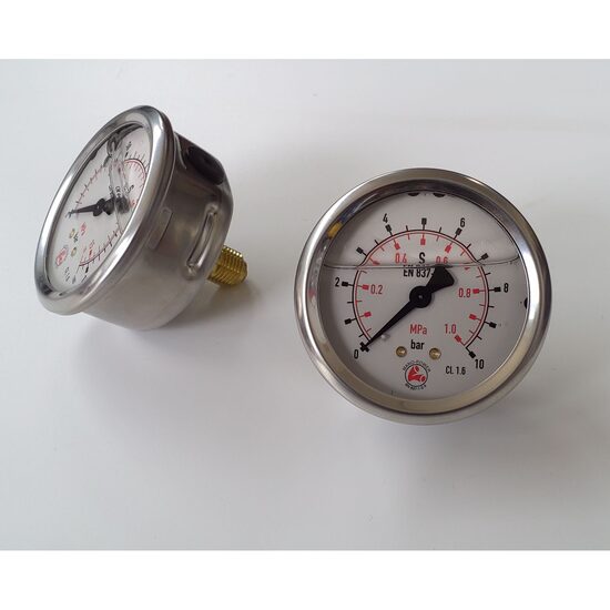 MANOMETRU AXIAL 315 BAR 1/4 IDRO WIKA D50