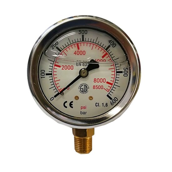 MANOMETRU AXIAL 600 BAR 1/4 OPT INOX D50